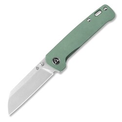 QSP Knife Penguin. Stonewash 154CM Blade, Green Titanium Handle QS130-X - KNIFESTOCK
