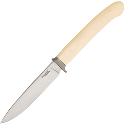 LionSteel Ago M390 Satin, White Canvas Micarta AG01 MW - KNIFESTOCK