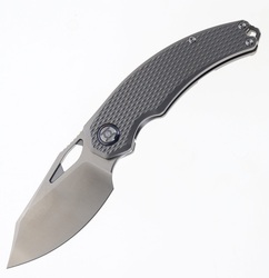 Kunwu PADRE Satin Titanium Handle, VANAX Steel Blade K706T-2 - KNIFESTOCK