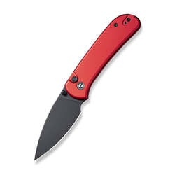 CIVIVI Qubit Red Aluminum Handle Black Stonewashed 14C28N Blade C22030E-2 - KNIFESTOCK