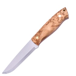 Brisa Trapper 115-curly birch Elmax Scandi Sheath Bushcraft 115 BRS-073-2037-1563 - KNIFESTOCK