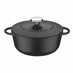 Tramontina Trento Iron Cast Casserole Pot &amp; Cover 24cm/4l 20805/024 - KNIFESTOCK