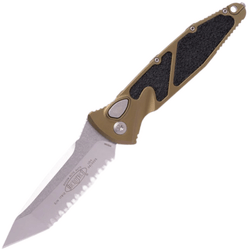 Microtech SOCOM ELITE AUTO T/E STONEWASH FULL SERRATE OD GREEN 161A-12OD - KNIFESTOCK