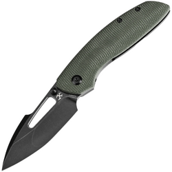 KANSEPT Link Blackwash CPM 20CV 0.137''/3.5mm Green Micarta + Blackwash Titanium K1068A1 - KNIFESTOCK