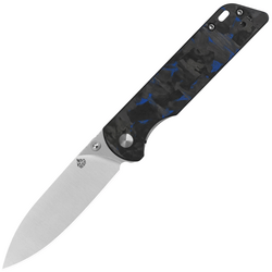 QSP Parrot V2,Satin D2, Blue Shredded CF G10 QS102-H V2 - KNIFESTOCK