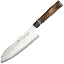 Dellinger Santoku Knife Suncraft VG-10 Black Damascus 167 mm - KNIFESTOCK
