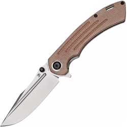 Kansept Pretatout Stonewashed 154CM Brown Micarta T1032A3 - KNIFESTOCK