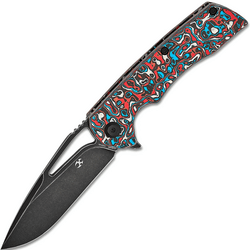 Kansept Kryo Black Stonewashed CPM S35VN Red Blue White Nebula Carbon Fiber K1001M3 - KNIFESTOCK