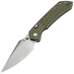 Tenable Knives Fenrir Stonewashed Nitro V,Green Anodized Aluminum+  Fishscale B1034H7 - KNIFESTOCK