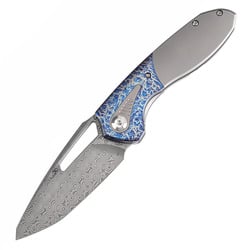 KANSEPT Thoth Damascus Frame Lock K1075T5 - KNIFESTOCK