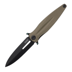 ANV Knives Z400 - Sleipner, DLC Black / Plain edge, G10 Olive / Liner Lock ANVZ400-008 - KNIFESTOCK