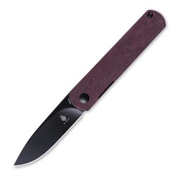 Kizer Feist Black Ti-Coated Blade, Red Richlite - Ki3499R3 - KNIFESTOCK