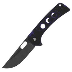 QSP Knife Unicorn 14C28N, black stonewashed Black/Purple G10 QS156-B2 - KNIFESTOCK