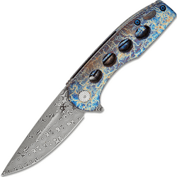 Kansept Cassowary Damascus Titanium with Lightning Strike Finish K2065A3 - KNIFESTOCK