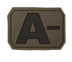Mil-Tec PATCH 3D BLOOD A NEGATIV oliva 16831201 - KNIFESTOCK