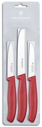 Victorinox set nožů na zeleninu 3 ks červený 6.7111.3 - KNIFESTOCK