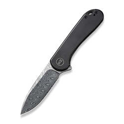 WE Elementum Knife Black Titanium Handle Hakkapella Damasteel Blade WE18062X-DS1 - KNIFESTOCK