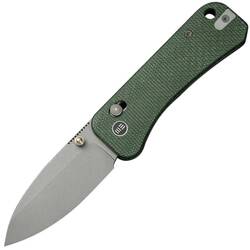 WE Green Canvas Micarta HandleGray Stonewashed CPM S35VN BladeCrossbar Lock WE - KNIFESTOCK