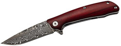 PUMA TEC Folding EDC Knife Damast, Sandalwood Handle 311511 - KNIFESTOCK
