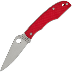 Spyderco GRASSHOPPER RED G-10 PLAINEDGE - KNIFESTOCK