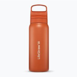 LifeStraw Go 2.0 Stainless Steel Water Filter Bottle 1L Kyoto Orange  LGV41SORWW - KNIFESTOCK