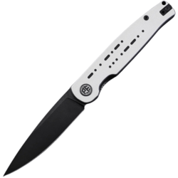 Petrified Fish PFE07 Morse Black Stonewashed 154CM White with Black G10 PFE07WDW - KNIFESTOCK