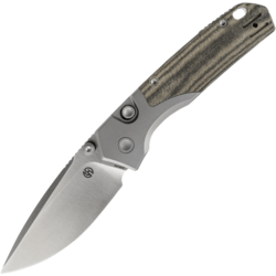 Vosteed Psyop 300 S35VN Satin, Zöld Norplex UltreX™ Micarta &amp; Titán Bolster A - KNIFESTOCK