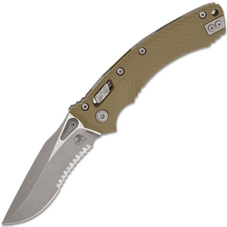 Microtech AMPHIBIAN RAM-LOK APOC PART SERR FLUTED OD GREEN G10 137RL-11APFLGTOD - KNIFESTOCK