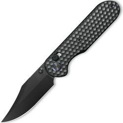 GEO Knife Ethereal Cutter Black DLC M390 Blade Black DLC Ti - KNIFESTOCK