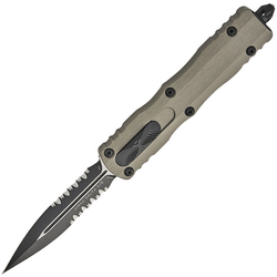 Microtech DIRAC DELTA D/E BLACK PART SERRATE NATURAL CLEAR 227-2NC - KNIFESTOCK