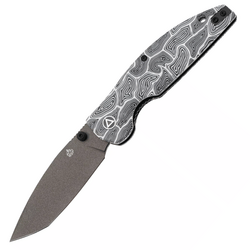 QSP Knife Turtle Punk, Liner lock, 14C28N champagne cer, Black/Whtie G10 QS158-B2 - KNIFESTOCK