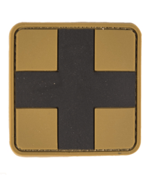 Mil-Tec PATCH 3D FIRST AID PVC M.KLETT coyot LG 16830605 - KNIFESTOCK