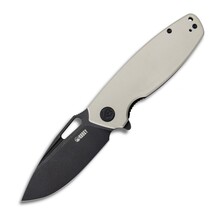 KUBEY Tityus Liner Lock Flipper Folding Knife Ivory G10 Handle KU322H - KNIFESTOCK