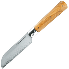 Dellinger Folding Santoku Knife 140 mm Dellinger Olive Guillotine AUS-10 Sanmai - KNIFESTOCK