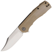 Petrified Fish PFP03 Victor Satin K110 khaki Micarta PFP03KMS - KNIFESTOCK