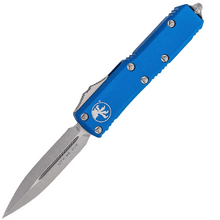 MICROTECH UTX-85 D/E Stonewash Standard Blue 232-10BL - KNIFESTOCK