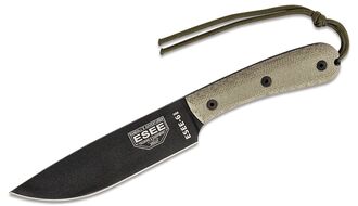 ESEE Model 6 Black Blade, Modified Micarta Handle, Kydex Sheath ESEE-6HM-K - KNIFESTOCK