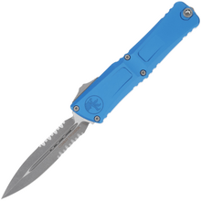 Microtech COMBAT TROODON GEN III D/E APOCALYPTIC PART SERRATE BLUE 1142-11APBL - KNIFESTOCK