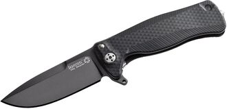 Lionsteel SR FLIPPER BLACK Aluminum knife, RotoBlock, Chemical Black blade Sleipner SR22A BB - KNIFESTOCK