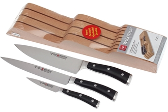 Wusthof CLASSIC IKON 3 messen + organizer D9601-9 - KNIFESTOCK