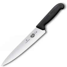 Victorinox Kuchařský nůž se zoubkovanou čepelí 22 cm - KNIFESTOCK