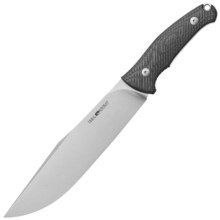 Viper Trail Clip Point Stonewash N690Co, Black SureTouch (G10,rubber), Leather sheath VT4066GG - KNIFESTOCK