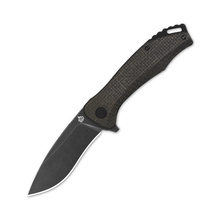 QSP Knife Raven D2, , Rough micarta, dark brown QS122-D2 - KNIFESTOCK