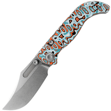 Vosteed Naga S35VN Stonewash  Canyon Current Bamboo Micarta A3908 - KNIFESTOCK