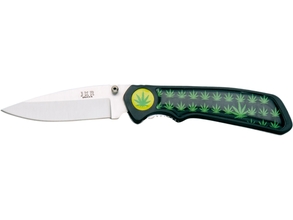 JKR MARIHUANA FOLDING POCKET KNIFE WITH 6,5 CM BLADE LENGTH JKR0306 - KNIFESTOCK