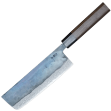 Dellinger Nakiri Knife 170 mm - KIYA Suminagashi Damascus 11 layers - KNIFESTOCK