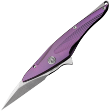 Petrified Fish PFE10 Hummingbird Satin M390 Purple Titanium PFE10PS - KNIFESTOCK