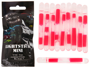 Mil-Tec Chemlights Mini 4 cm, red (10 Pcs) 14931510 - KNIFESTOCK