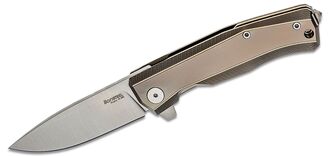 Lionsteel Folding knife M390 blade, BRONZE Titanium handle  MT01 BR - KNIFESTOCK