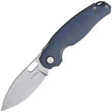 Kizer Seagull 14C28n, Stonewashed, Richlite (Blue Canyon) V3770A2 - KNIFESTOCK
